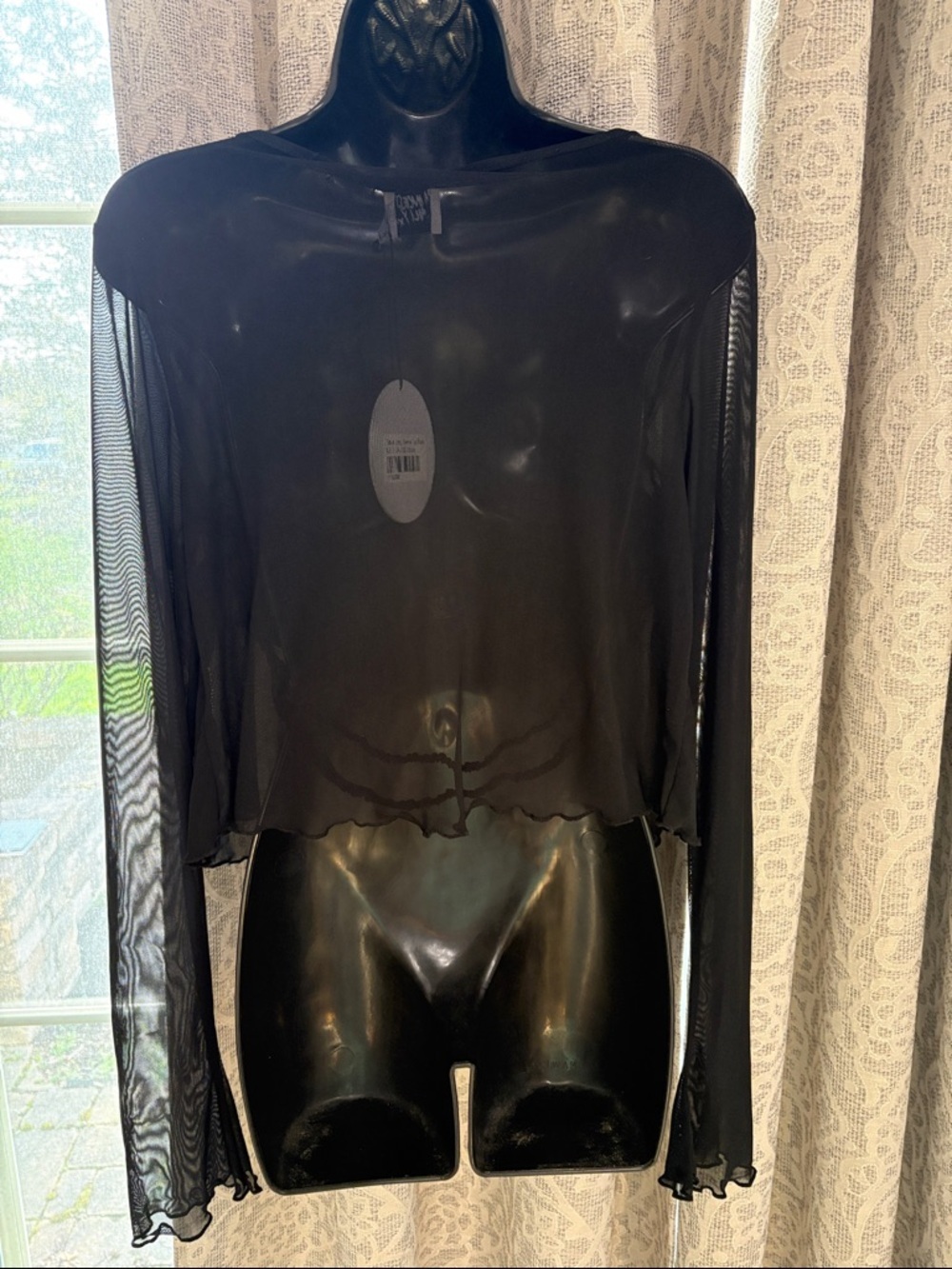 Princess polly Tasia long sleeve mesh Sheer Top - NWT - Picture 2 of 4